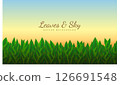 Sunset Sky Behind Lush Green Leaves.  126691548
