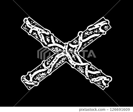 Grungy vector font. Letter with veins. Grungy vector font. Letter with veins. 126691609