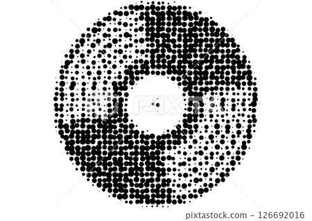 Dynamic Halftone Circle Abstract Dot Pattern 126692016