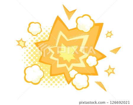 Pop shock effect illustration material_Orange Pop shock effect illustration material_Orange 126692021