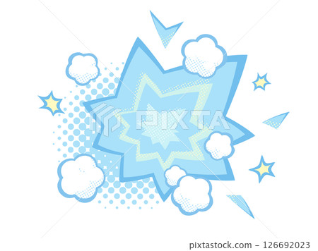 Pop shock effect illustration material_light blue Pop shock effect illustration material_light blue 126692023