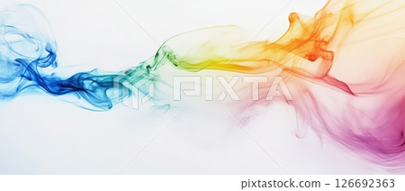 Colorful smoke swirling in abstract form 126692363
