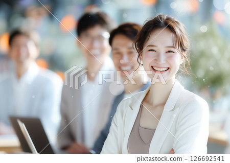 The work style of confident female leaders 126692541