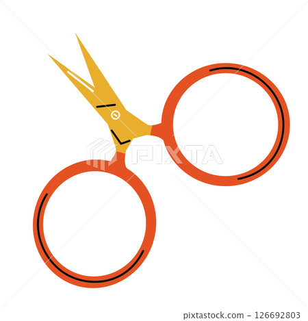 Illustration of scissors isolated on a white background Illustration of scissors isolated on a white background 126692803