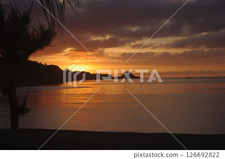 Okinawa at sunset 126692822