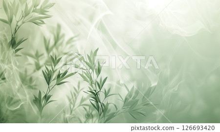 Foliage sways gently in a breeze, captured in slow motion, creating a mesmerizing, tranquil scene. 126693420