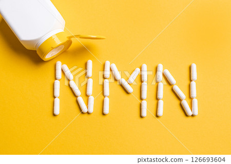 NMN, Nicotinamide mononucleotide supplement capsules 126693604
