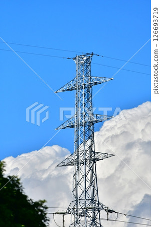 Tunnel cloud and steel tower 126693719
