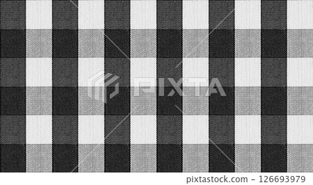 Gray White Plaid Fabric Design Close up View Gray White Plaid Fabric Design Close up View 126693979