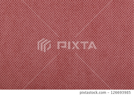 Red fabric cotton texture. Textile background fabric 126693985