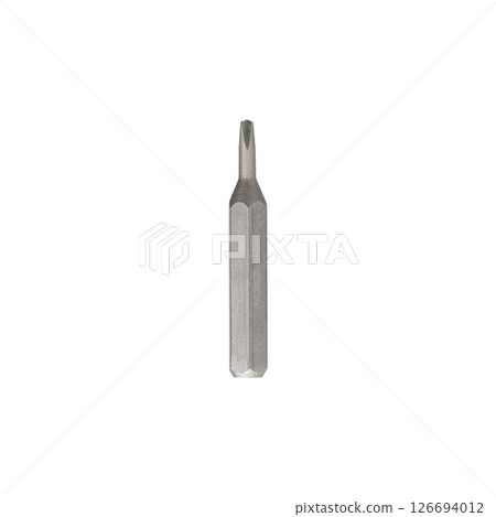 Iron bit for screwdriver and drill on Isolated on a white background Iron bit for screwdriver and drill on Isolated on a white background 126694012