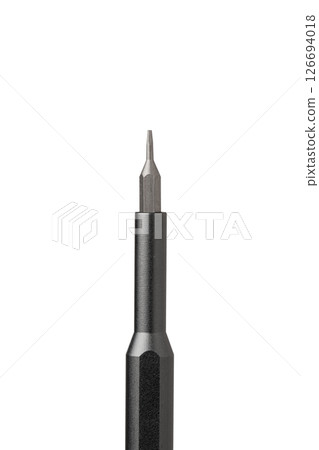 Iron bit with screwdriver on Isolated on white background Iron bit with screwdriver on Isolated on white background 126694018