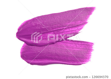 acrylic paint smear isolated on white background. 126694370