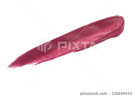 paint smear smudge swatch isolated on white background. Cream makeup texture. Colored cosmetic product brush stroke swipe sample paint smear smudge swatch isolated on white background. Cream makeup texture. Colored cosmetic product brush stroke swipe sample 126694419
