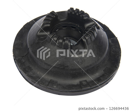 Top view ,Automotive Shock absorber mounting kit isolated on white background. 126694436