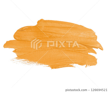 Abstract acrylic paint stain texture and watercolor splash. Hand drawing colorful acrylic splatter isolated on white background. 126694521
