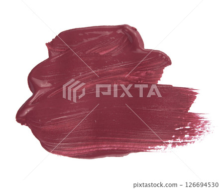 Art red abstract background brush paint texture design acrylic stroke poster illustration. Perfect design for headline, logo and sale banner. 126694530