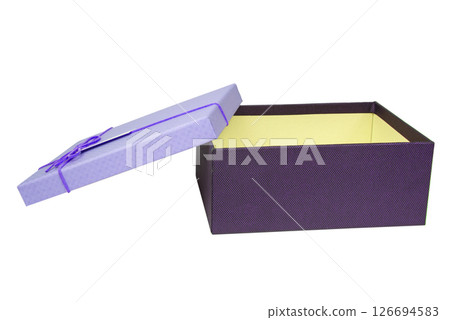 Christmas and New Year's Day , open gift box white background 126694583