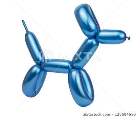 Balloon blue dog party model isolated on the white background Balloon blue dog party model isolated on the white background 126694650