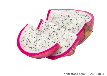 Dragon fruit isolated on white background Dragon fruit isolated on white background 126694831
