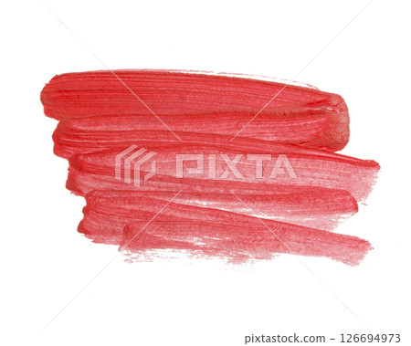 Acrylic paint brush track blank art isolated on the white background Acrylic paint brush track blank art isolated on the white background 126694973