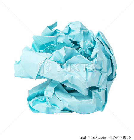 colored paper ball isolated on white background. Picture taken in studio 126694990