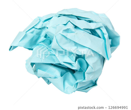 colored paper ball isolated on white background. Picture taken in studio 126694991