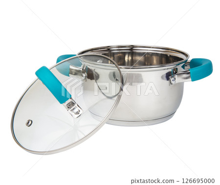 Cooker pot for kitchen isolated on the white background Cooker pot for kitchen isolated on the white background 126695000