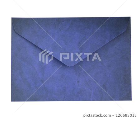 Closed Blue Envelope Isolated on White Background 126695015