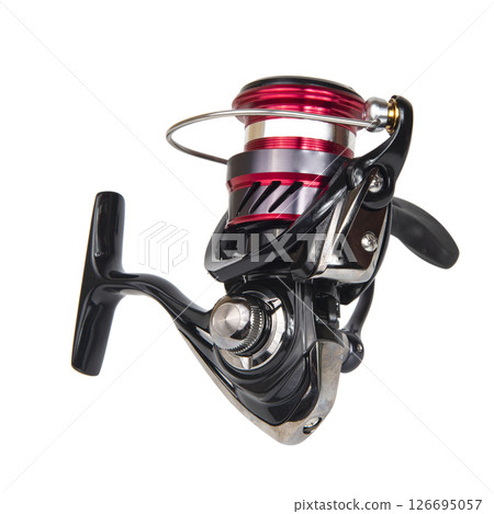 reel for fishing on a white background isolated 126695057