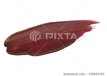 Acrylic paint brush track blank art isolated on the white background Acrylic paint brush track blank art isolated on the white background 126695303