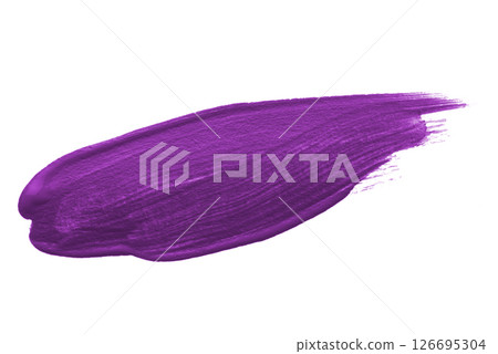 Acrylic paint brush track blank art isolated on the white background Acrylic paint brush track blank art isolated on the white background 126695304