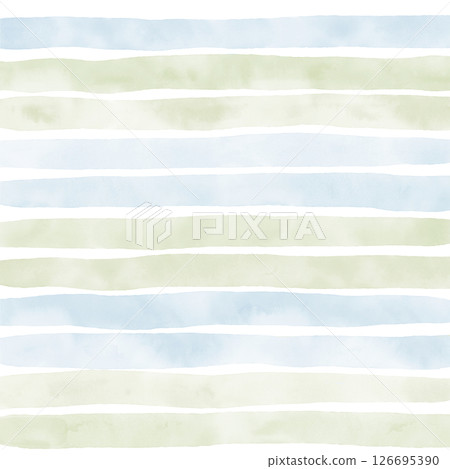 Blue Sage Green Hand Drawn Stripe Line Background Pattern Overlay 126695390