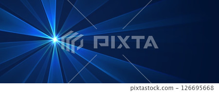 Blue lasers background., glowing rays or neon beams, bright futuristic backdrop.. 126695668