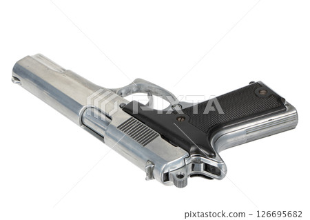 semi automatic 9 mm handgun pistol isolated on white background 126695682