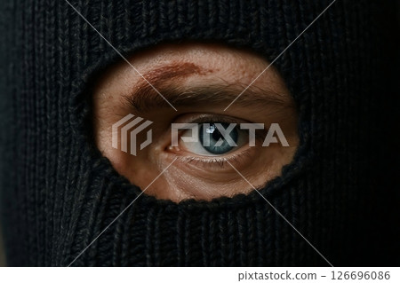 Close-Up of Human Eye with Detailed Iris and Reflection 126696086