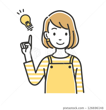 靈光一閃的年輕女子 126696148