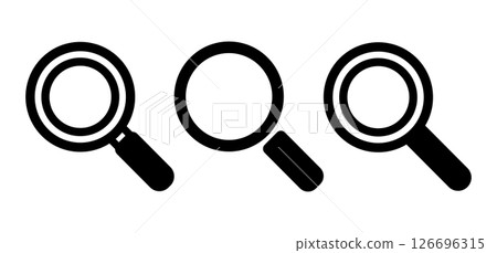 Vector illustration of magnifying glass icon 126696315