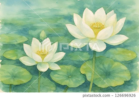 Lotus flower and lotus pond Lotus flower and lotus pond 126696926