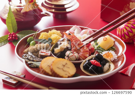 New Year dishes  126697590