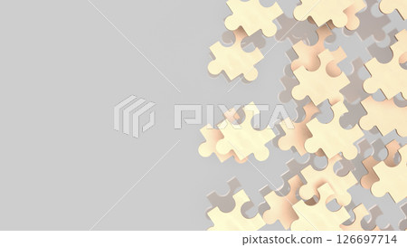 The jigsaw puzzle game for Business or  Teamwork concept 3d Rendering. 126697714