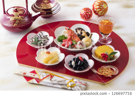 New Year dishes  126697758