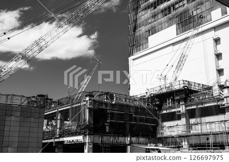 變化中的東京:JR澀谷站西口施工中 2025.04 a-6 單色 變化中的東京:JR澀谷站西口施工中 2025.04 a-6 單色 126697975