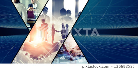 Collage of various business images 126698555