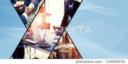 Collage of various business images 126698556