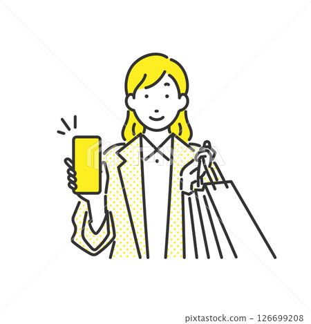 Woman making electronic payment with smartphone Woman making electronic payment with smartphone 126699208