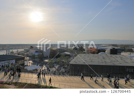 South side of the venue as seen from the large roof ring of EXPO2025 Osaka Kansai Expo South side of the venue as seen from the large roof ring of EXPO2025 Osaka Kansai Expo 126700445