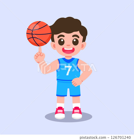 Cute Basketball Player Boy Cartoon Character design Cute Basketball Player Boy Cartoon Character design 126701240
