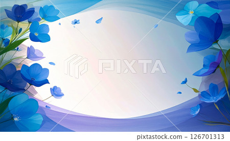 Illustration of floral frame and gradient background 126701313