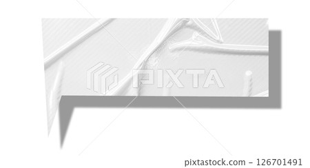 White speech bubble crumpled paper isolated on transparent background 126701491